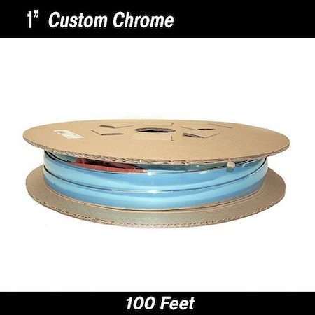 PROTEKTOTRIM CHROME TRIM & MOLDING,1IN Custom Chrome,150FT REEL,CHROME